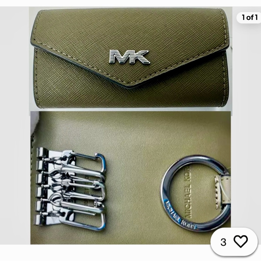 MICHAEL KORS Rivington Leather Key Holder 🎄🎄 - Picture 10 of 14